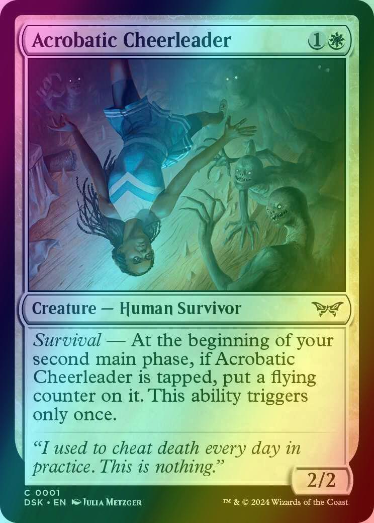 Acrobatic Cheerleader [1] [Duskmourn: House of Horror] [Foil]