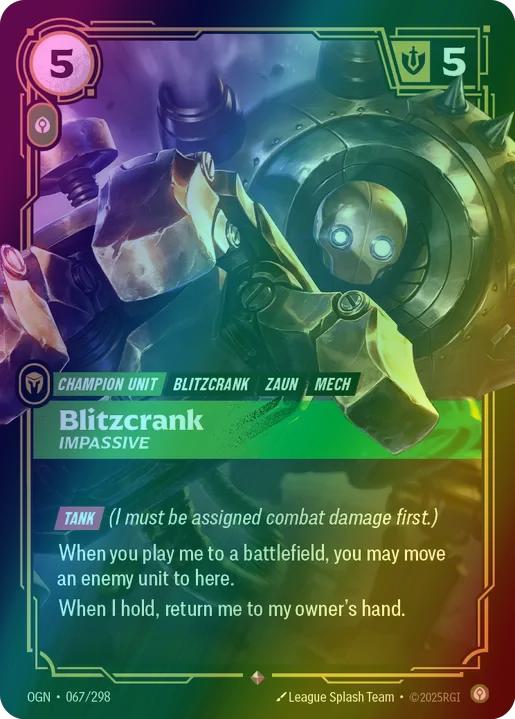 Blitzcrank - Impassive - 067/298 [Origins] [Foil]
