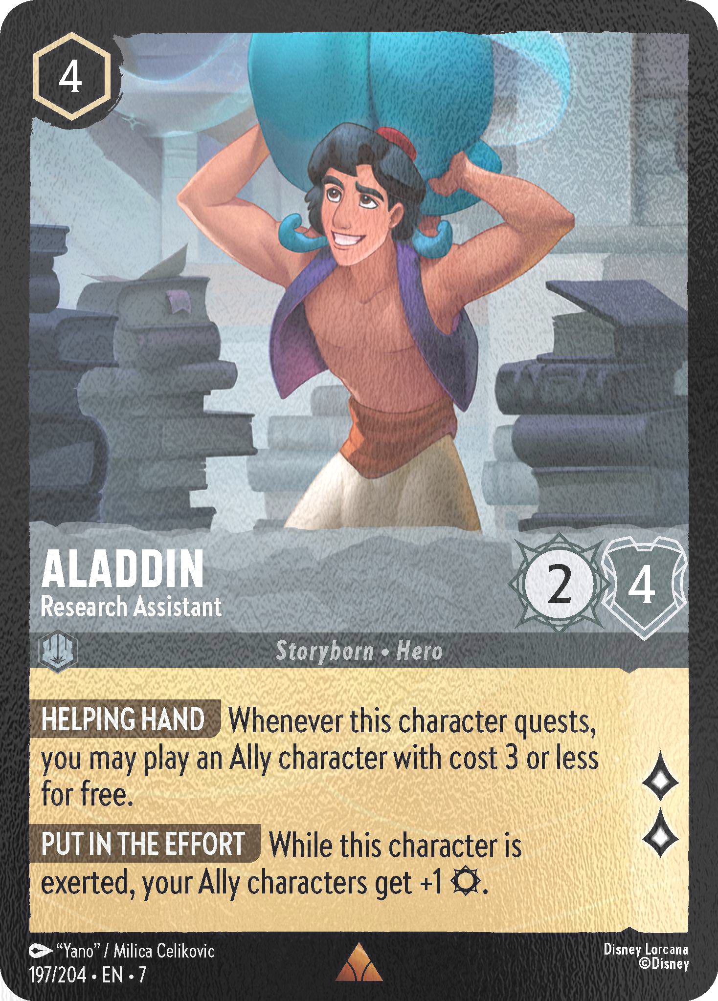 Aladdin - Research Assistant - 197/204 [Archazia's Island] [Cold Foil]