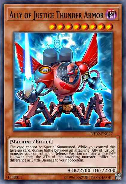 Ally of Justice Thunder Armor - DT02-EN027 - Duel Terminal Rare Parallel Rare - Duel Terminal