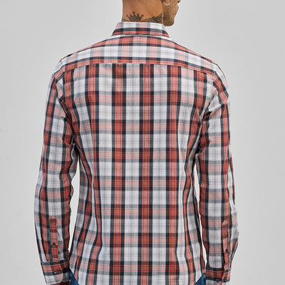 Red Checks Slim Fit Shirt
