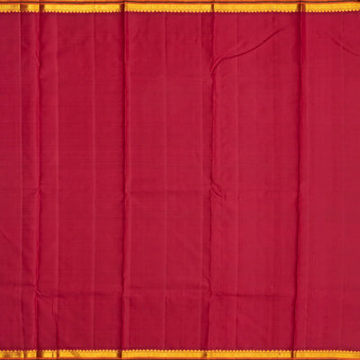 Turquoise Handloom Kanchipuram Korvai Silk Saree With Silk Buttas