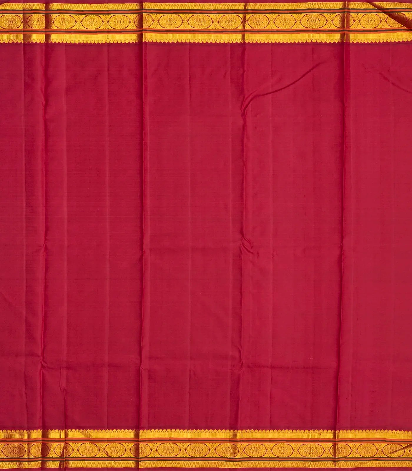 Turquoise Handloom Kanchipuram Korvai Silk Saree With Silk Buttas