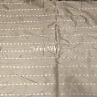 Carley's Rose Gold Designer Banarasi Katan Silk Saree With Small Border