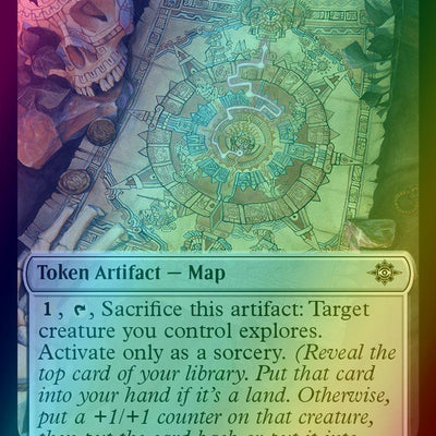 Angel Token (02) // Map Token (17) [The Lost Caverns of Ixalan: Tokens] [Foil]