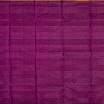 Magenta Handloom Kanchipuram Silk Saree With Zari Checks