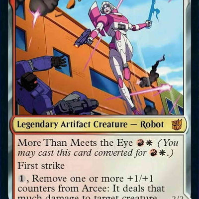 Arcee, Sharpshooter // Arcee, Acrobatic Coupe [7] [Universes Beyond: Transformers] [Non-Foil]
