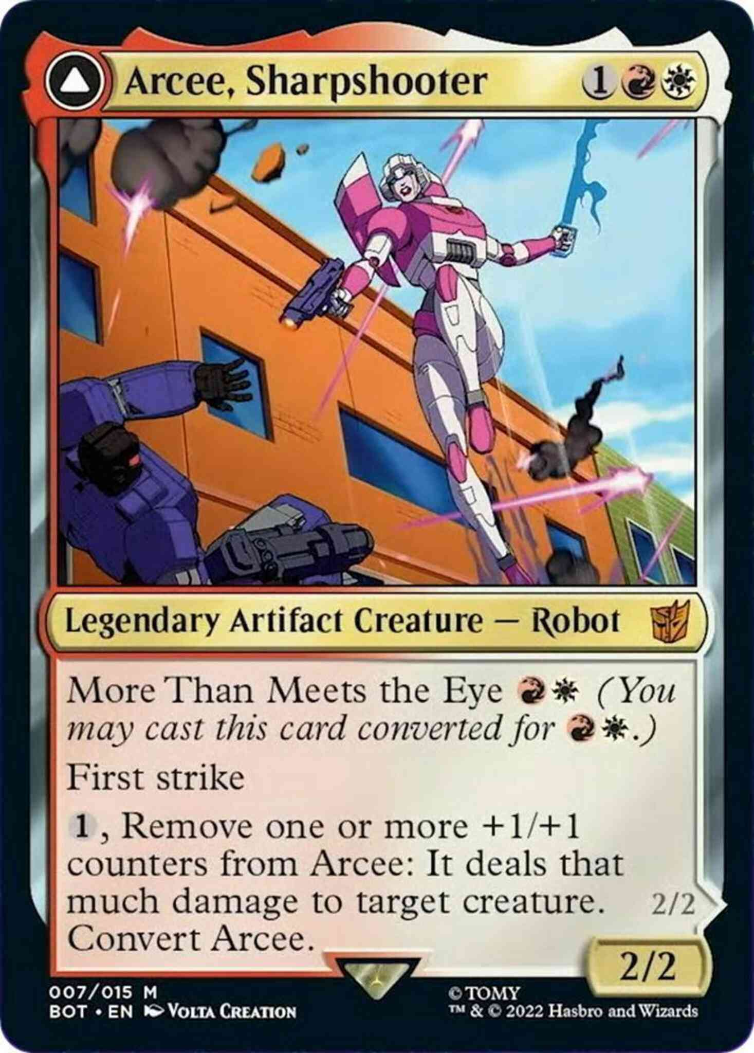 Arcee, Sharpshooter // Arcee, Acrobatic Coupe [7] [Universes Beyond: Transformers] [Non-Foil]