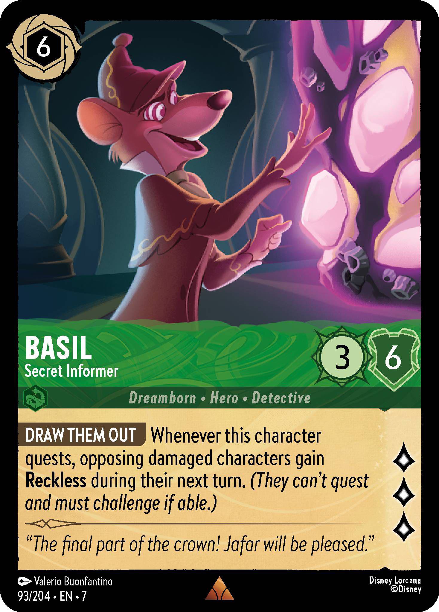 Basil - Secret Informer - 93/204 [Archazia's Island] [Non-Foil]