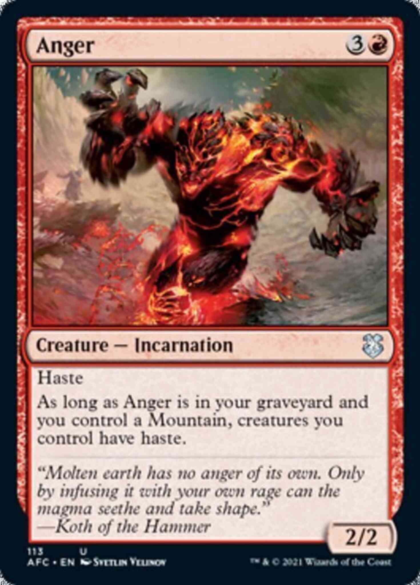 Anger [113] [Adventures in the Forgotten Realms Commander] [Non-Foil]