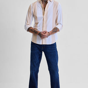 Yellow Stripes Slim Fit Shirt