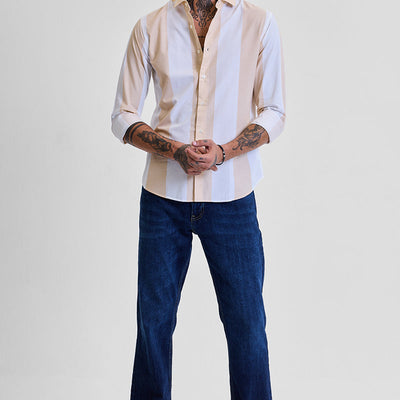 Yellow Stripes Slim Fit Shirt