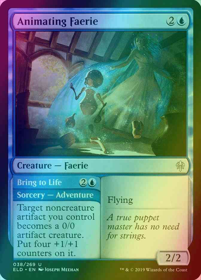 Animating Faerie // Bring to Life [38] [Throne of Eldraine] [Foil]