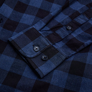 Dark Blue Checks Slim Fit Shirt