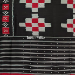 Black Red Body Pasapali Contemporary Silk Saree