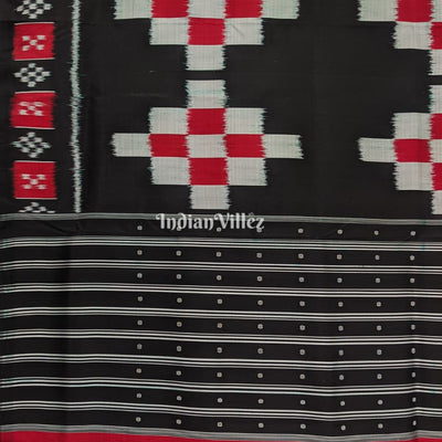 Black Red Body Pasapali Contemporary Silk Saree