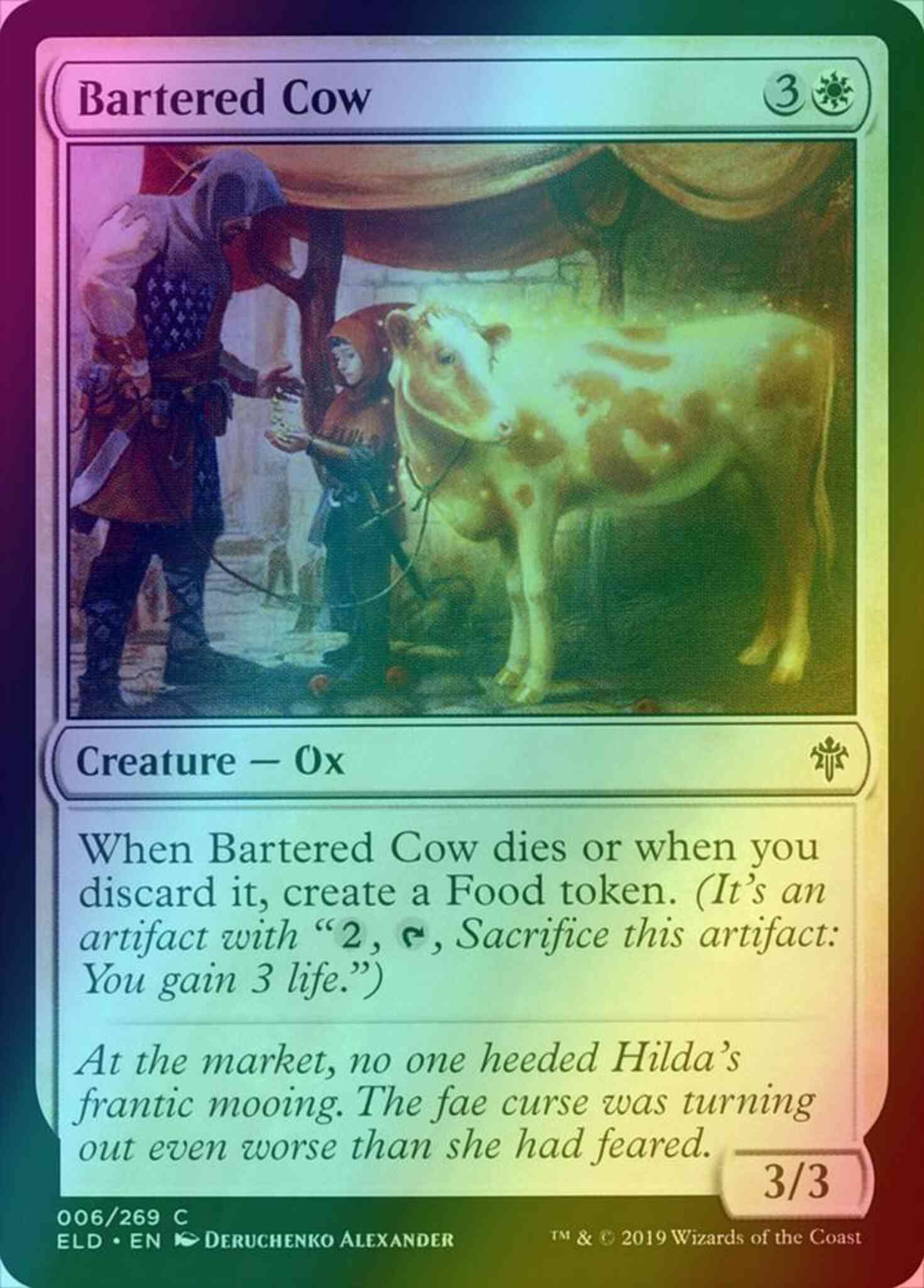 Bartered Cow [6] [Throne of Eldraine] [Foil]