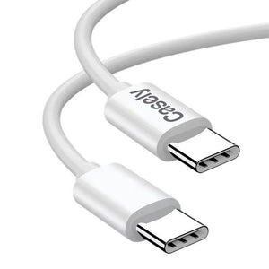 USB-C to USB-C Charging Cord 100W | White Cable