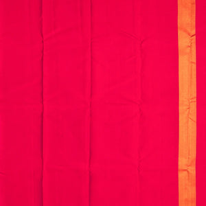 Crimson Handloom Kanchipuram Silk Saree With Zari Temple Border