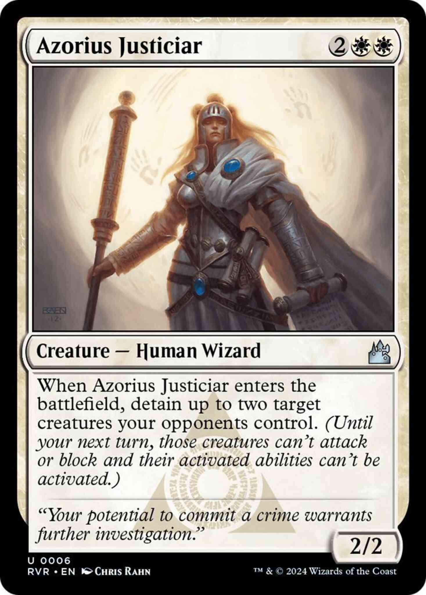 Azorius Justiciar [6] [Ravnica Remastered] [Non-Foil]
