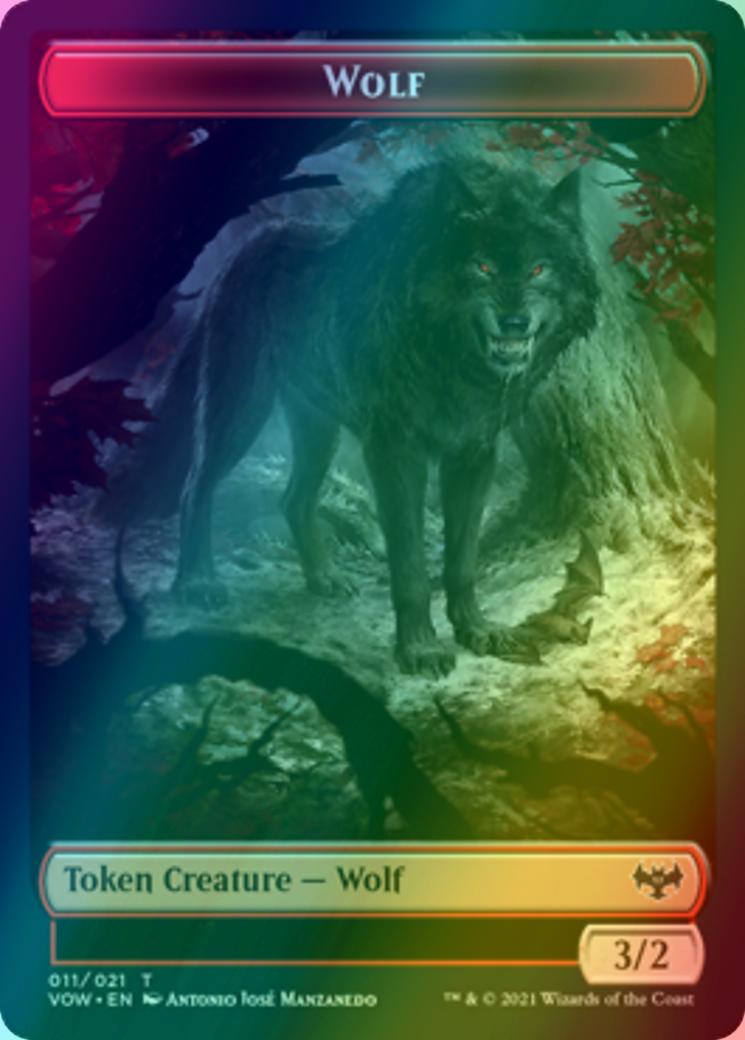 Boar Token (12) // Wolf Token (11) [Innistrad: Crimson Vow: Tokens] [Foil]