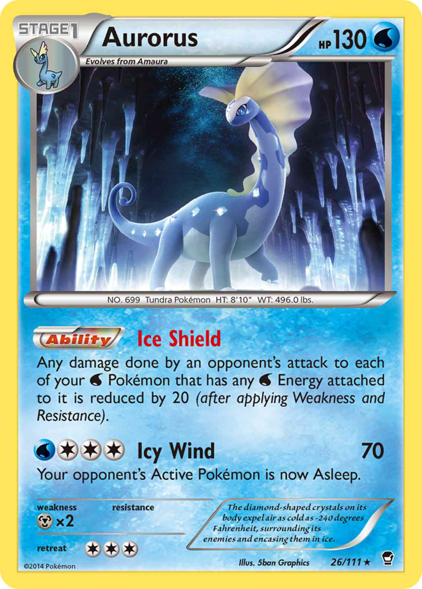 Aurorus - 26/111 - Rare [xy3-26] [Reverse Holo]