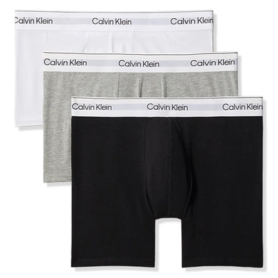 Calvin Klein White Black Grey Boxer Briefs Three Pack