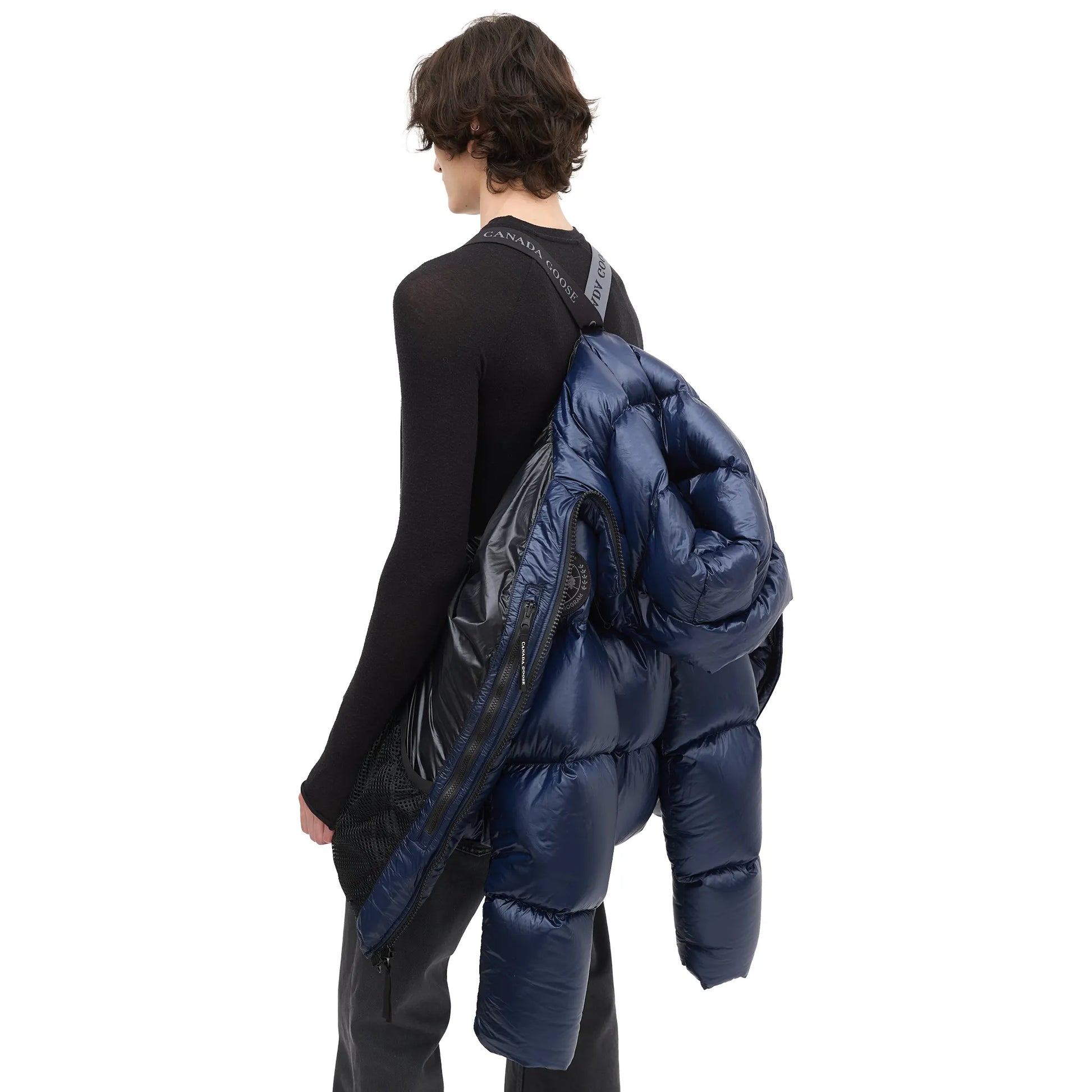 Canada Goose Down & Nylon Crofton Navy Puffer Jacket