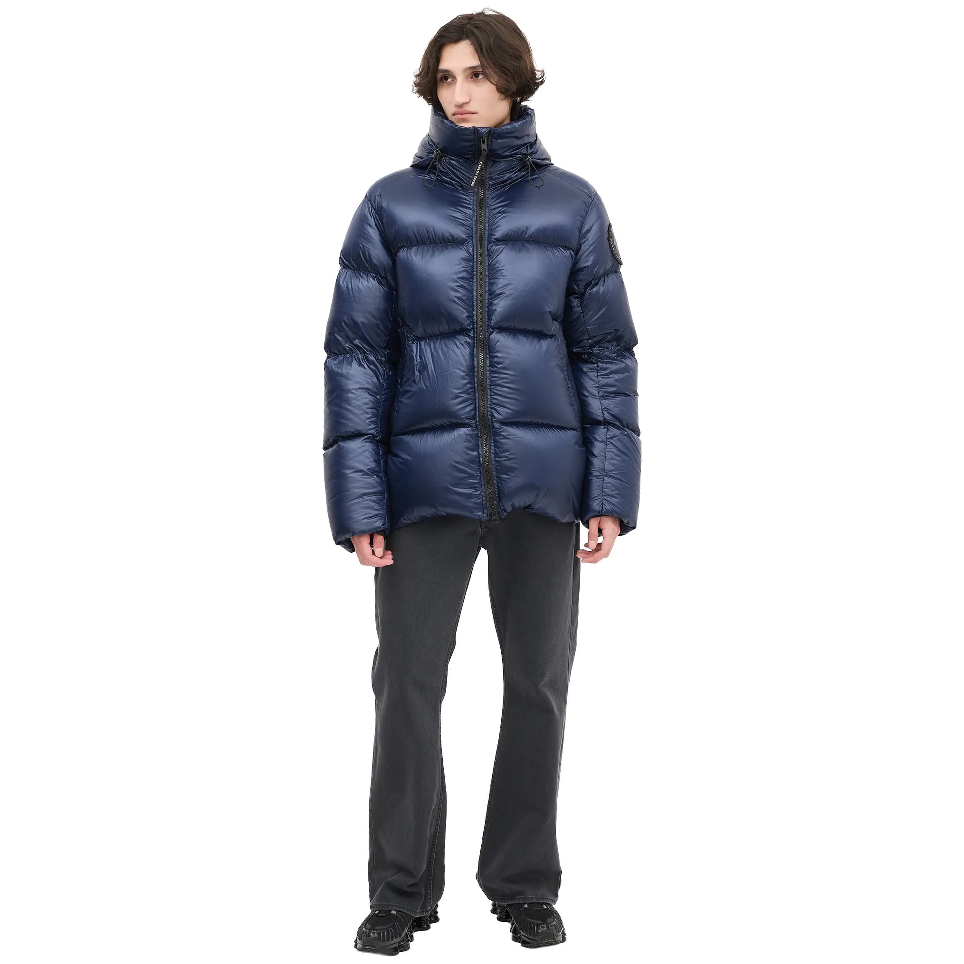 Canada Goose Down & Nylon Crofton Navy Puffer Jacket