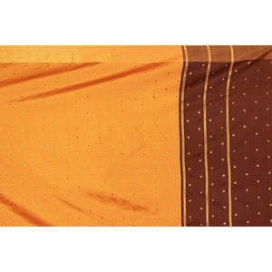 Capricious Light Orange Colored Festive Wear Woven Cotton Silk Saree