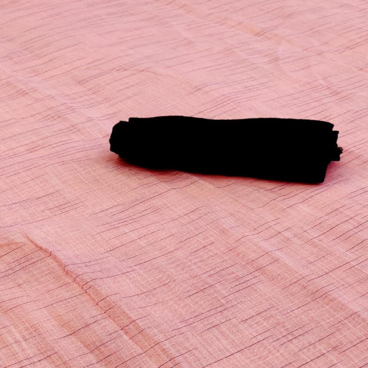 Capricious Pink Colored Casual Wear Solid Cotton Saree