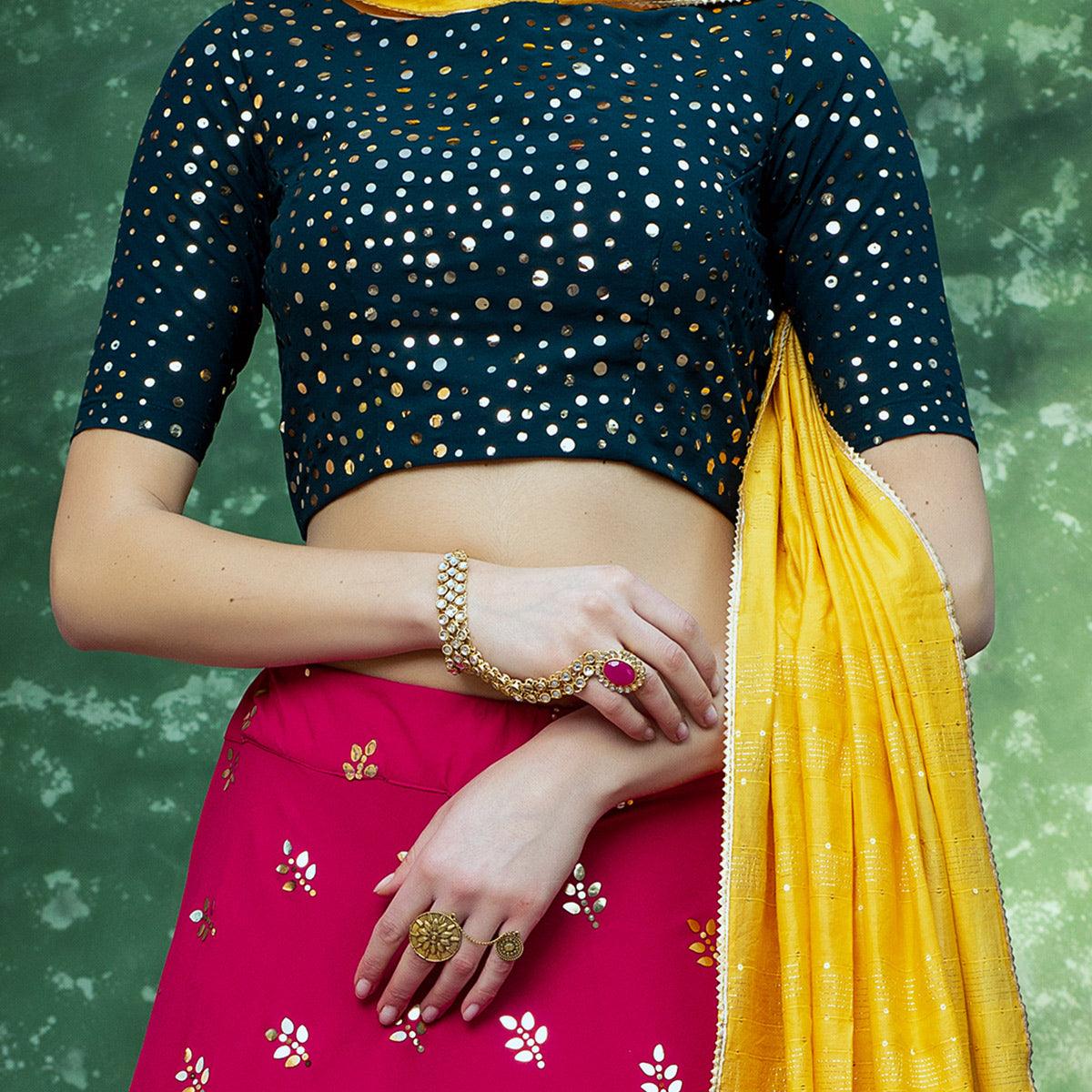 Capricious Raani Coloured Festive Wear Fancy Sequins Work Georgette Lehenga Choli