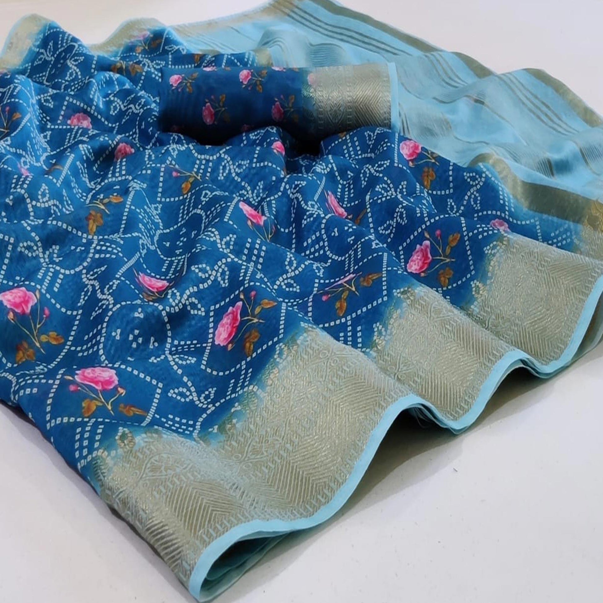 Capricious Turquoise Green Colored Festive Wear Woven Banarasi Silk Saree