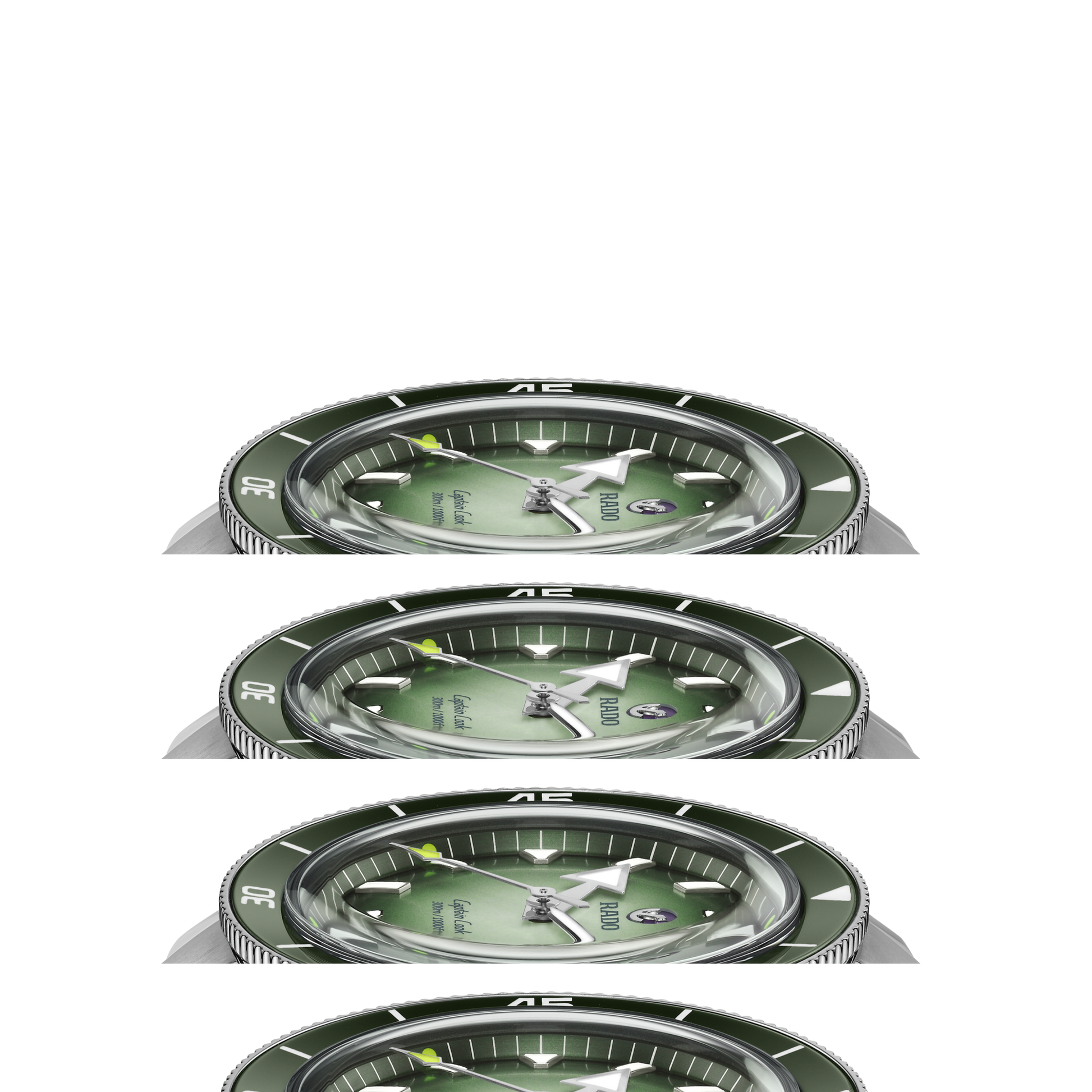 Rado Captain Cook Green & White Dial Men 42mm