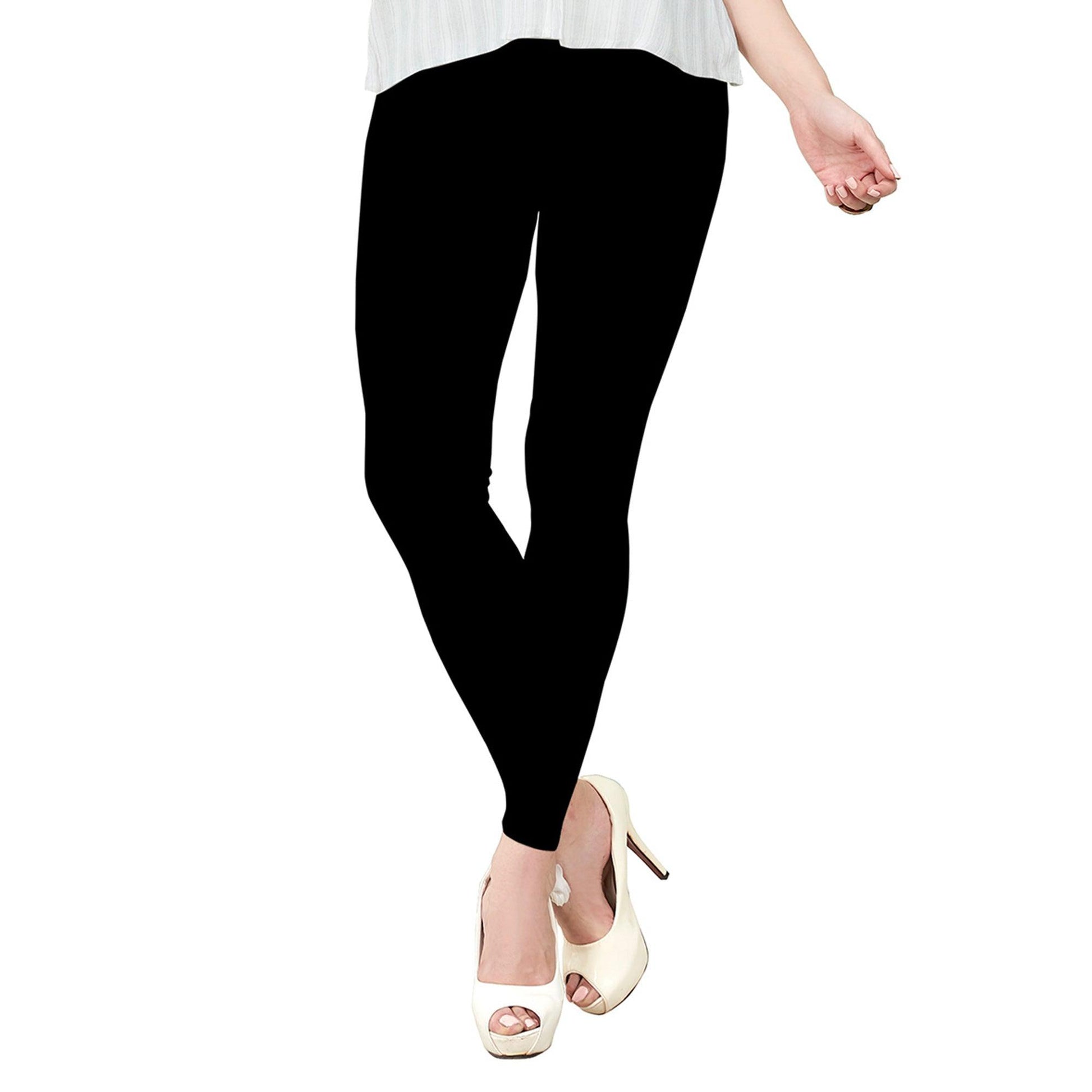 Captivating Black Colored Casual Wear Ankle Length Leggings