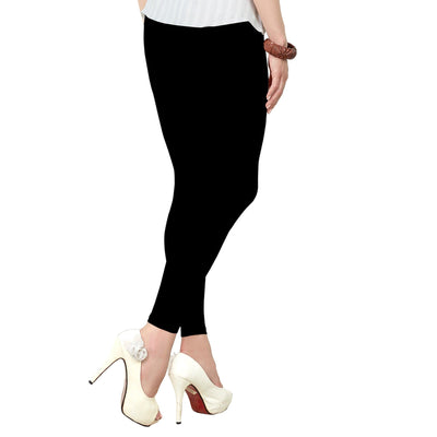 Captivating Black Colored Casual Wear Ankle Length Leggings