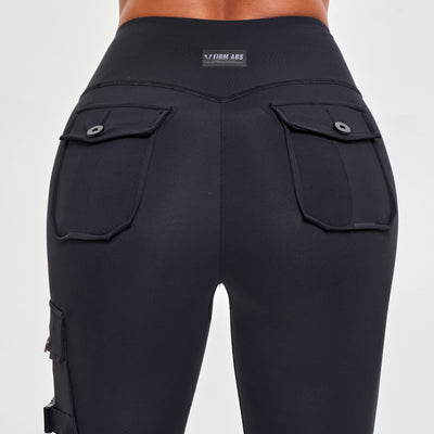 Cargo Fitness Leggings - Black
