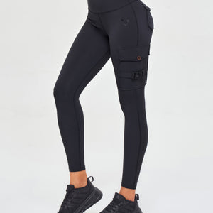 Cargo Fitness Leggings - Black