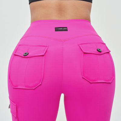 Cargo Fitness Leggings - Fuchsia