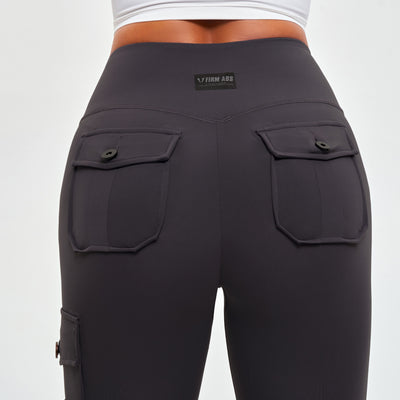 Cargo Fitness Leggings - Gray