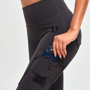 Cargo Fitness Leggings - Gray