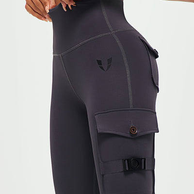 Cargo Fitness Leggings - Gray