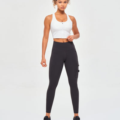Cargo Fitness Leggings - Gray