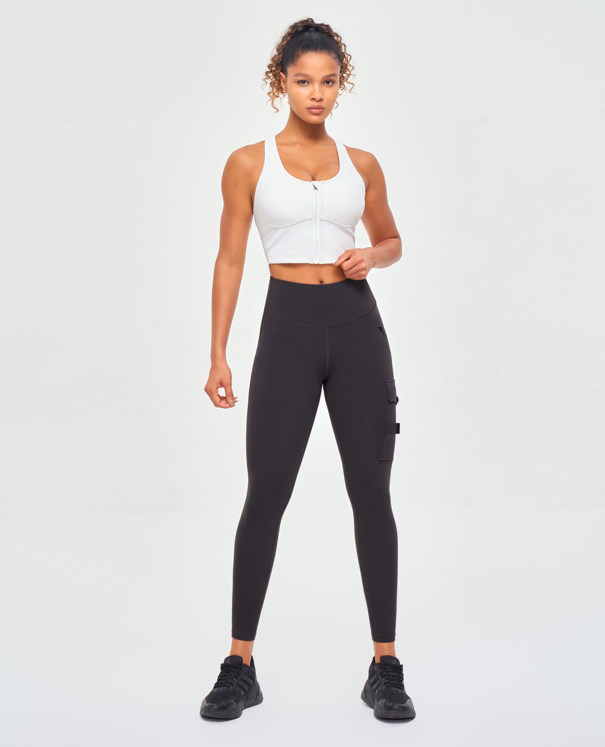 Cargo Fitness Leggings - Gray