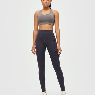 Cargo Fitness Leggings - Gray