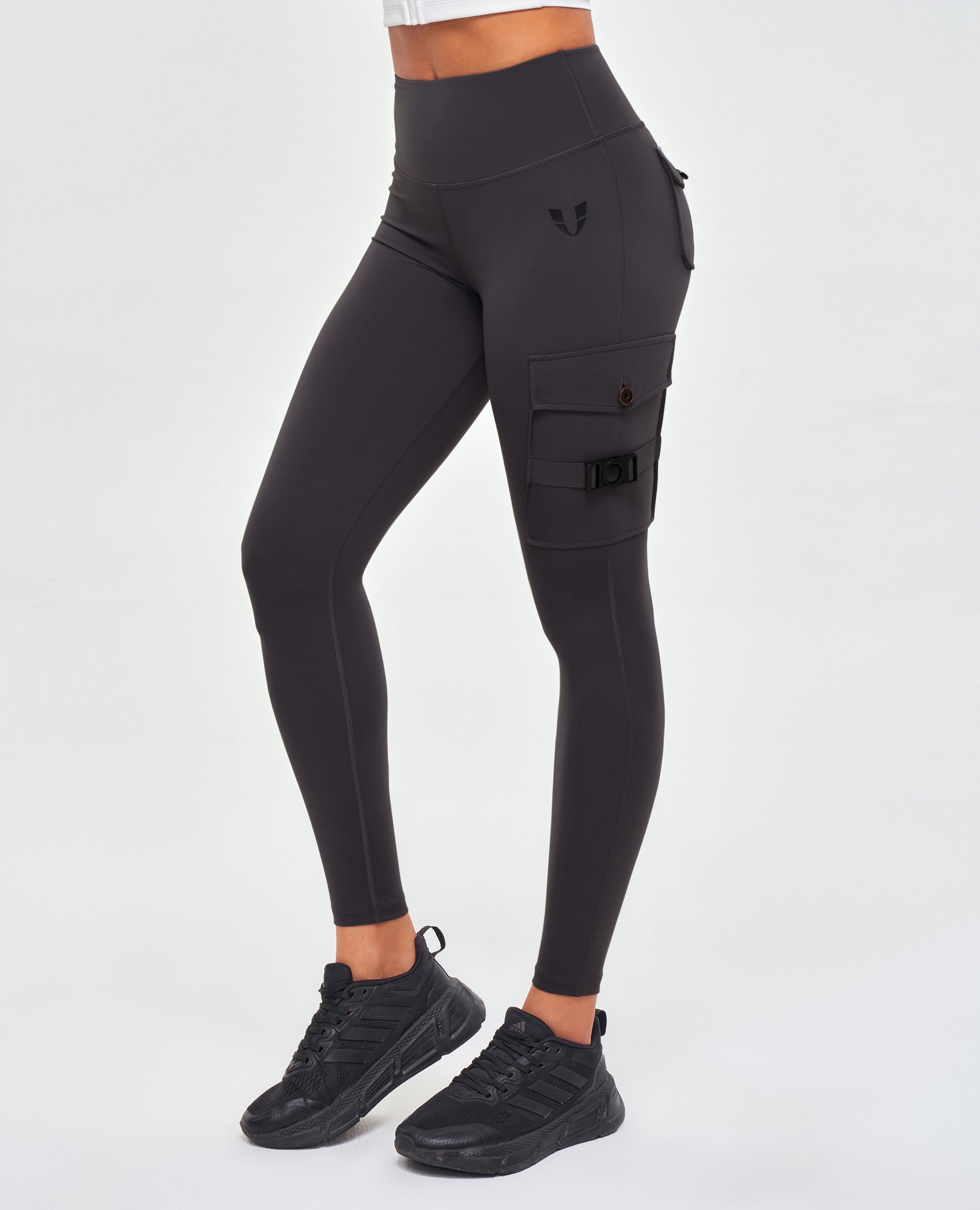 Cargo Fitness Leggings - Gray