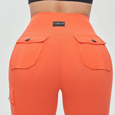 Cargo Fitness Leggings - Orange