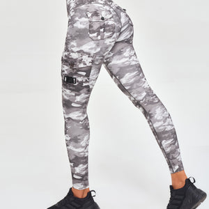Cargo Fitness Leggings - Tie Dye Camo