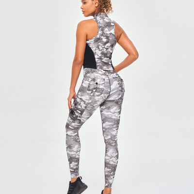 Cargo Fitness Leggings - Tie Dye Camo