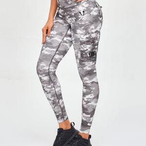 Cargo Fitness Leggings - Tie Dye Camo